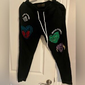 Black Pyramid black medium joggers. $22. obo